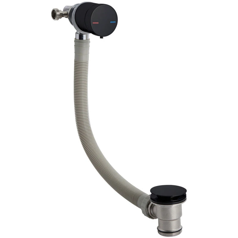 Image of NUIE Nuie - Matt Black Single Lever Freeflow Bath Filler - E401 E401