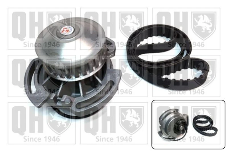 Image of QUINTON HAZELL Water pump and timing belt kit QUINTON HAZELL QBPK9089