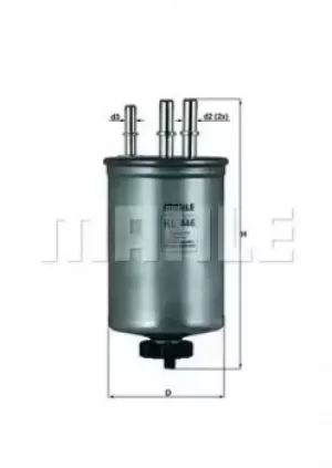 image of Fuel Filter KL446 76830806 by MAHLE Original