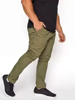 Image of BadRhino Essential Chino Trousers - Khaki, Size 42, Inside Leg 30, Men