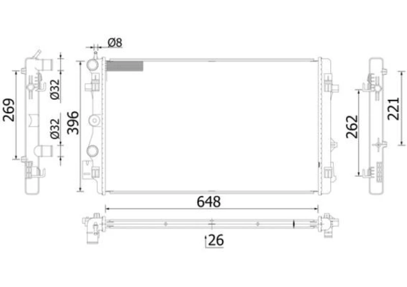 Image of Engine radiator MAHLE CR 2425 000S