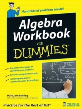 Image of Algebra Workbook for Dummies by Mary Jane Sterling Paperback