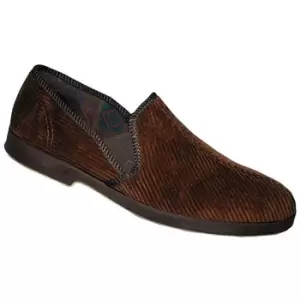 Image of GBS Exeter Mens Twin Gusset Slipper / Mens Slippers (10 UK) (Brown)