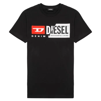 Diesel TDIEGOCUTY boys's Childrens T shirt in Black - Sizes 8 years,10 years,12 years,14 years,16 years