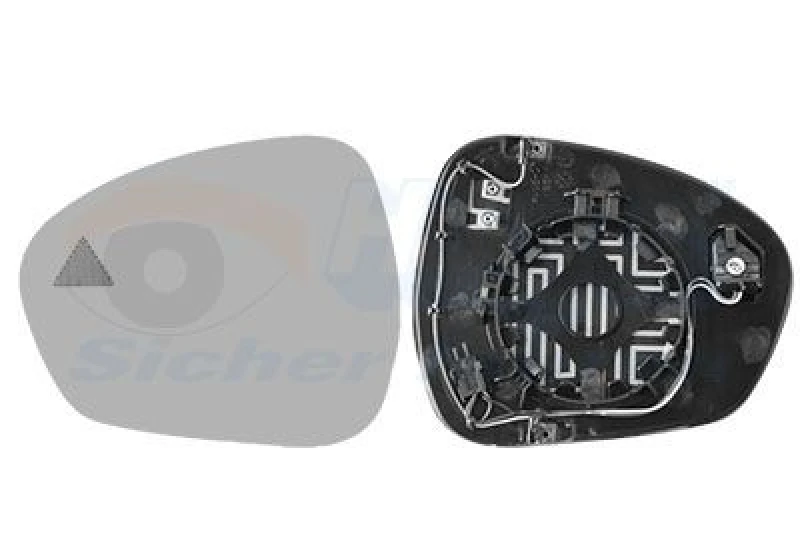 Image of VAN WEZEL Wing mirror glass VAN WEZEL 0125835