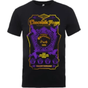 image of Harry Potter Honeydukes Purple Chocolate Frogs Mens Black T-Shirt - L - Black