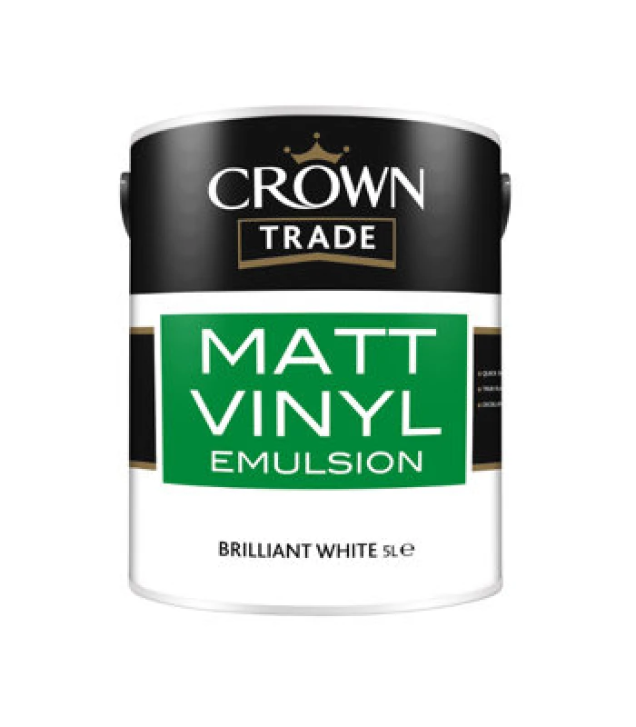 Image of Crown Trade Matt Vinyl Emulsion White 5L