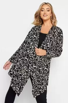 Image of Printed Waterfall Cardigan