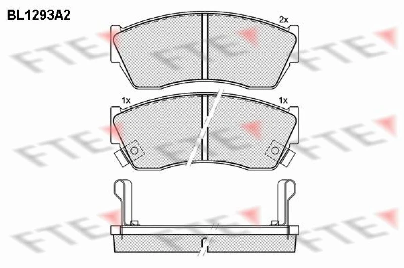 Image of Brake pad set FTE 9010095
