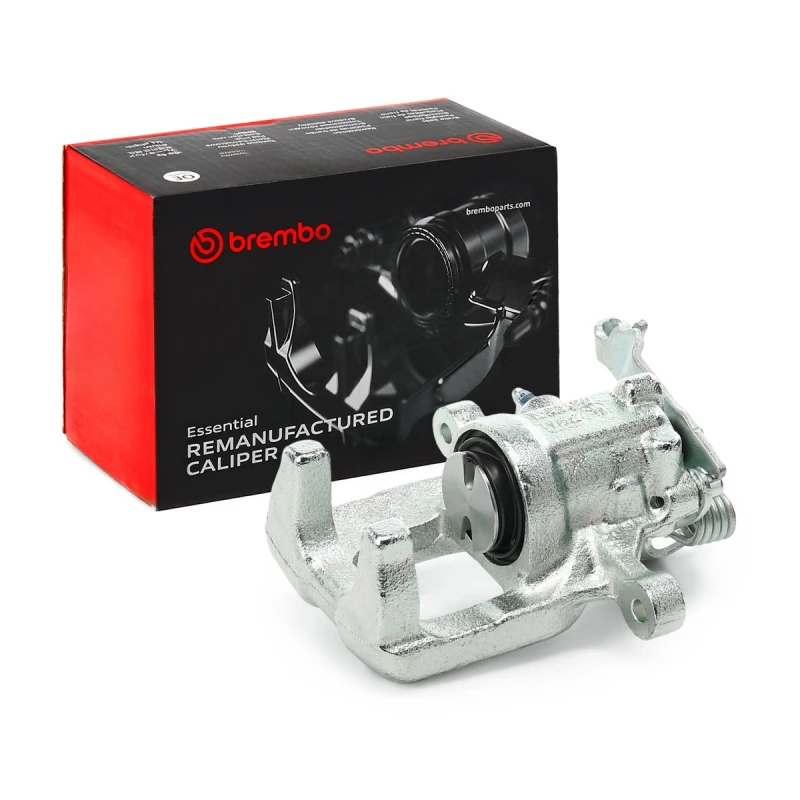 Image of BREMBO F 85 290 Brake caliper ESSENTIAL LINE Rear Axle Left Grey Cast Iron Brake Caliper (78)