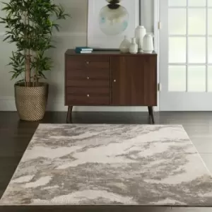 Image of Silky Textures SLY03 Brown Ivory 66cm x 229cm Runner - Brown and Ivory