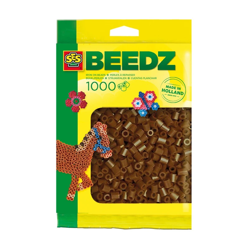 Image of SES Creative Iron on beads 1000 dark brown Multi unisex One Size