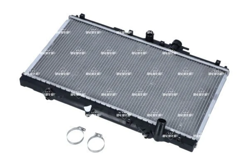 Image of NRF 526717 Engine radiator EASY FIT Brazed cooling fins, Aluminium, with mounting parts Aluminium Radiator,engine cooling (470)