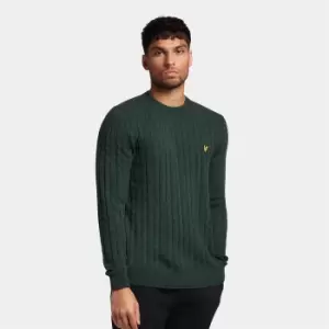 Image of Cable Jumper - Dark Green Marl - M