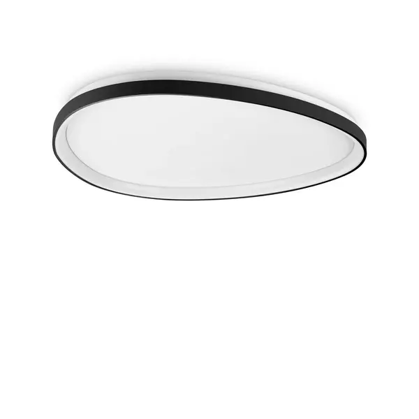 Image of Gemini 81cm DALI Integrated LED Semi Flush Light Black 5400Lm 3000K