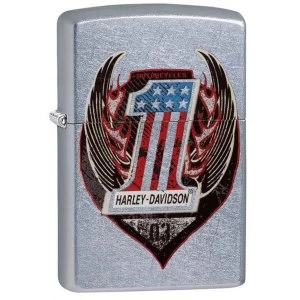Image of Zippo Harley Davidson One Street Chrome Windproof Lighter