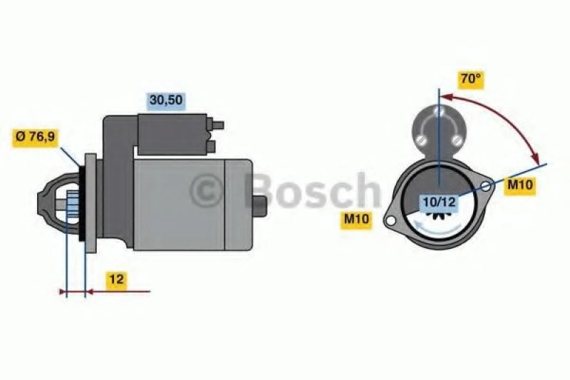 Image of Starter motor Bosch 0 986 022 740