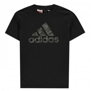 Image of adidas ID T Shirt Junior Boys - Black/Grey