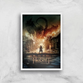 Image of The Hobbit: Battle Of The Five Armies Giclee Art Print - A4 - White Frame