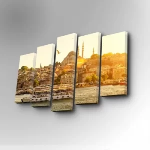 Image of 5PUC-028 Multicolor Decorative Canvas Painting (5 Pieces)