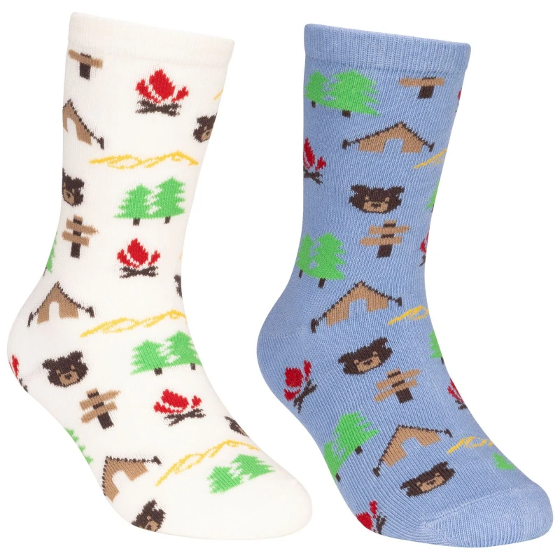 Image of Trespass Camping Socks Pack of 2 Bright Blue unisex
