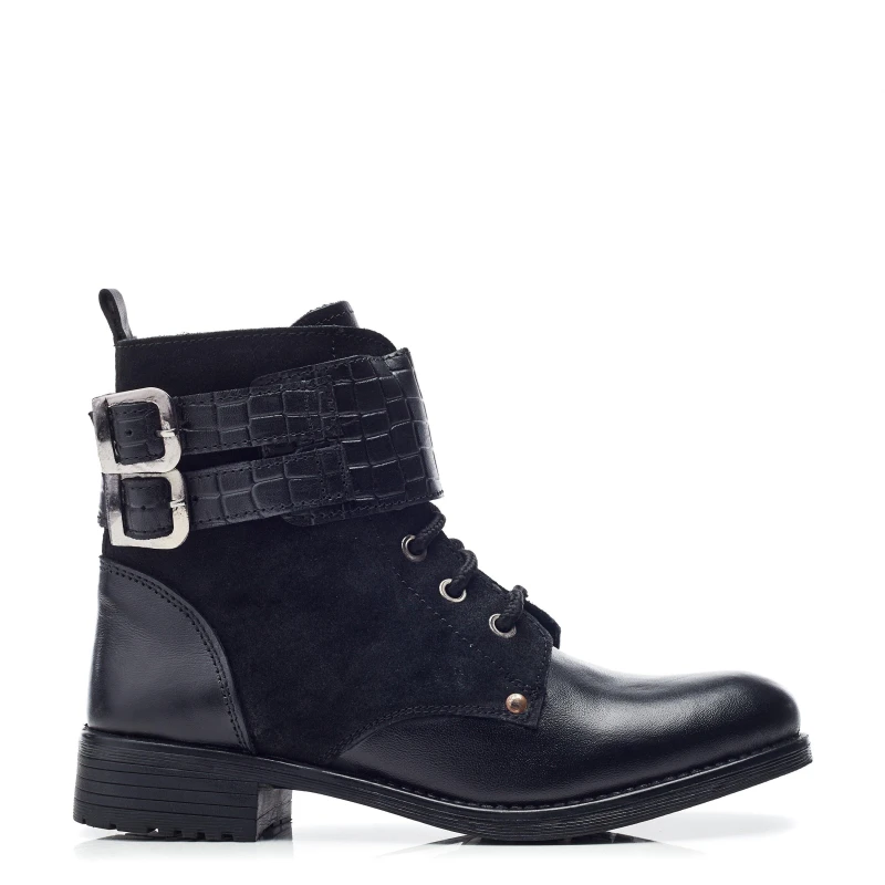 Image of Moda in Pelle Mauvaise Leather Boots - Black 3