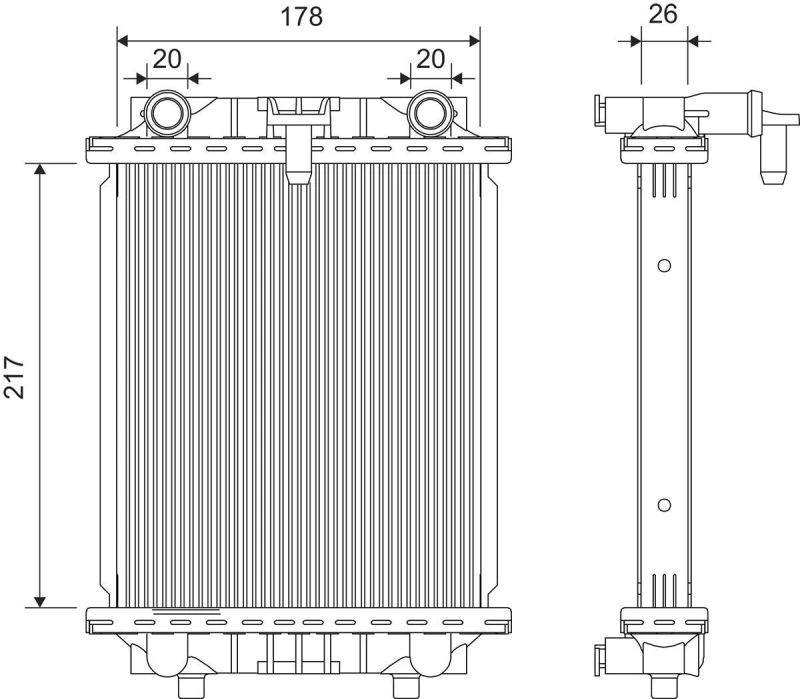 Image of Engine radiator VALEO 701429