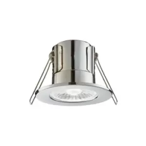 image of Saxby Shieldeco - Fire Rated Integrated LED Bathroom Recessed Light Chrome Plate, Acrylic IP65