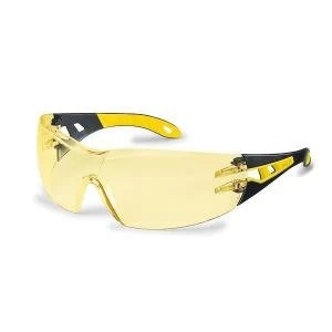 image of Uvex Pheos Safety Spec Yellow Ref 9192 385 Pack of 5 Up to 3 Day