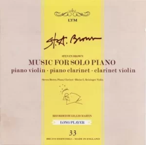 Image of Music for Solo Piano by Steven Brown CD Album