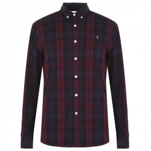 Image of Farah Vintage Farah Mens Brewer Checked Shirt - Farah Red 626