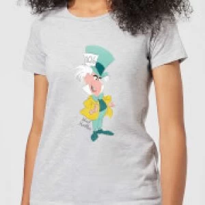 Image of Disney Alice In Wonderland Mad Hatter Classic Womens T-Shirt - Grey - 3XL