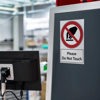 Image of Prohibition Sticker - Please Do Not Touch (200 X 300mm)