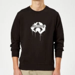 Image of Justice League Graffiti Aquaman Sweatshirt Black