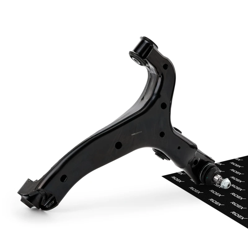 Image of RIDEX 273C2089 Suspension arm Control Arm, Steel, Front Axle Left, with rubber mount Steel Track Control Arm (273)