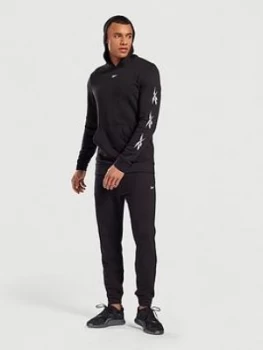 Image of Reebok Essentials Vector Tracksuit, Black, Size XS, Men