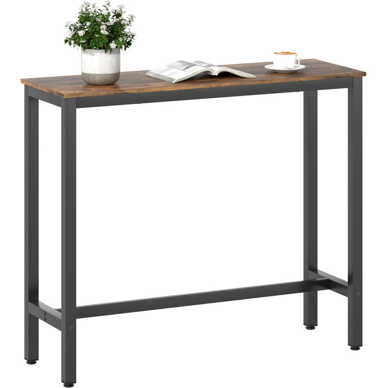 Image of HOMCOM HOMCOM Bar Table Coffee Table with Adjustable Footpads for Breakfast Dining 5063603060876
