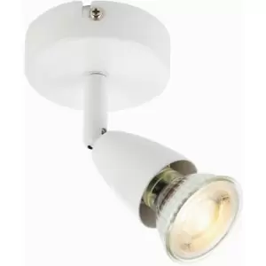 image of Loops - LED Adjustable Ceiling Spotlight Gloss White Single GU10 Dimmable Downlight