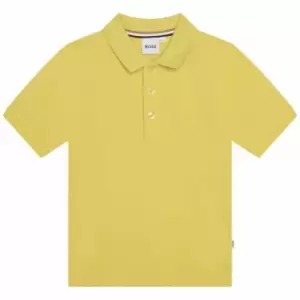 Image of Boss Tonal Polo Shirt Juniors - Yellow
