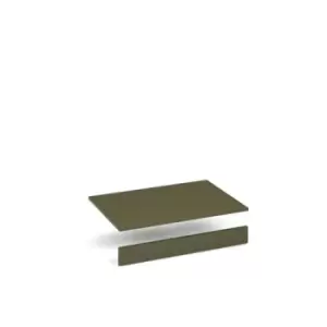 image of Flux top and plinth finishing panels for double locker units 800mm wide - olive green