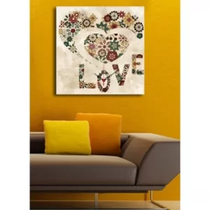 image of 4545CS-50 Multicolor Decorative Canvas Wall Clock