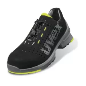 Image of Uvex 1 Man, Women Black/Lime Toe Capped Safety Trainers, EU 37