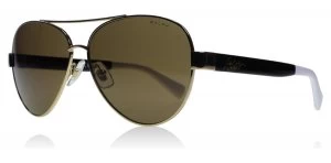 Ralph RA4114 Sunglasses Gold / Black / White 313373 58mm