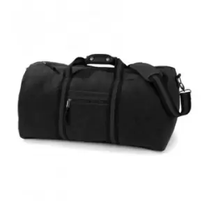 Image of Quadra Vintage Canvas Holdall Duffle Bag - 45 Litres (Pack of 2) (One Size) (Vintage Black)