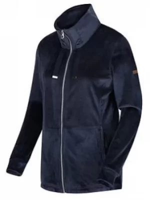 Image of Regatta Odelia Fz Velour Jacket, Navy, Size 14, Women