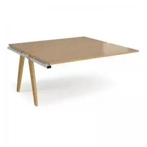 Image of Fuze add on units back to back 1600mm x 1600mm - white frame and oak