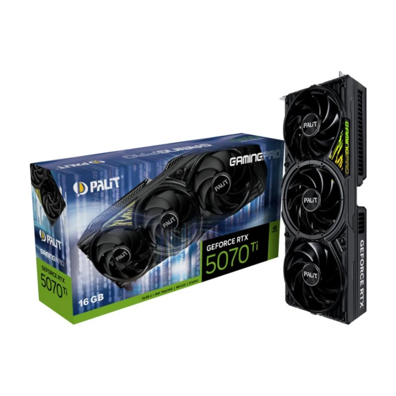 Image of Palit GeForce RTX 5070 Ti GAMINGPRO V1 16GB GDDR7 Graphics Card - NE7507T019T2-GB2031Y
