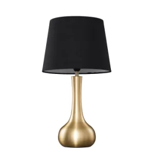 Image of Laurin Large Gold Table Lamp with Beige Aspen Shade