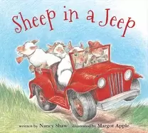 Image of sheep in a jeep