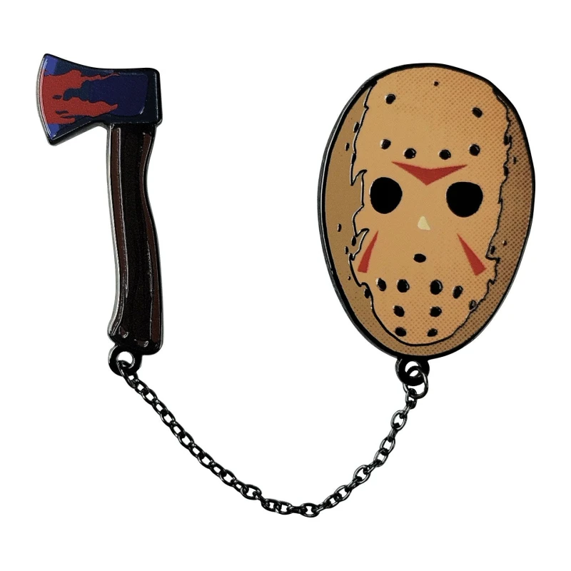 Image of Friday the 13th Limited Edition Pin Badge Set with Chain Multi